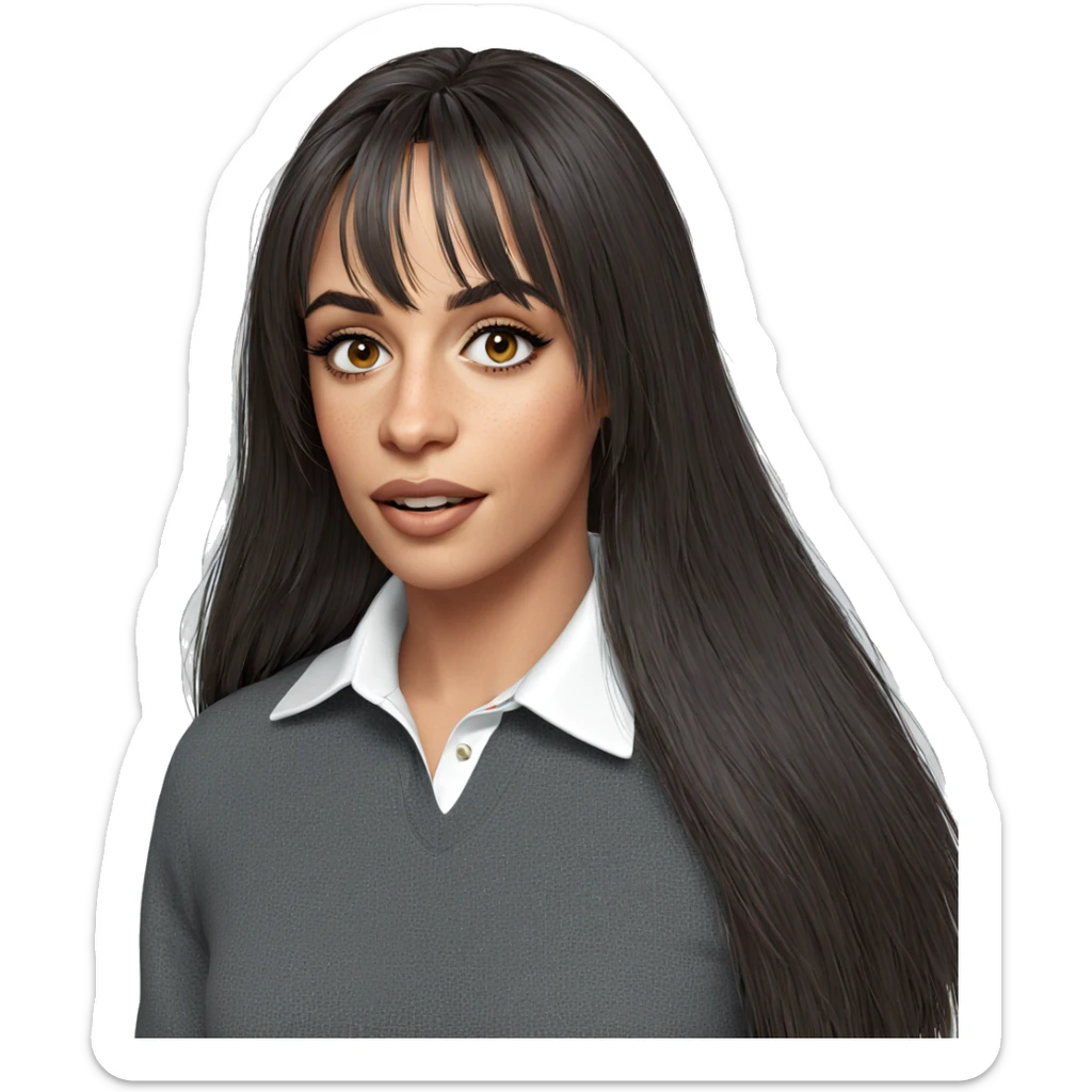 realistic portrait of a girl sticker