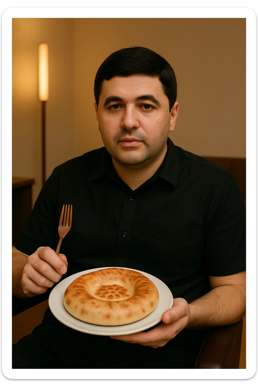 birinchidagi odamni yuziga 2 rasmdagi odamga juda uxshatib chizib bergin xuddu shunday non yen utirganini sticker