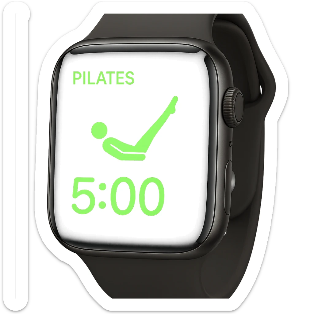 smartwatch con modalità attiva di pilates che segna 5 ore di pilates, REALISTICA 4K sticker