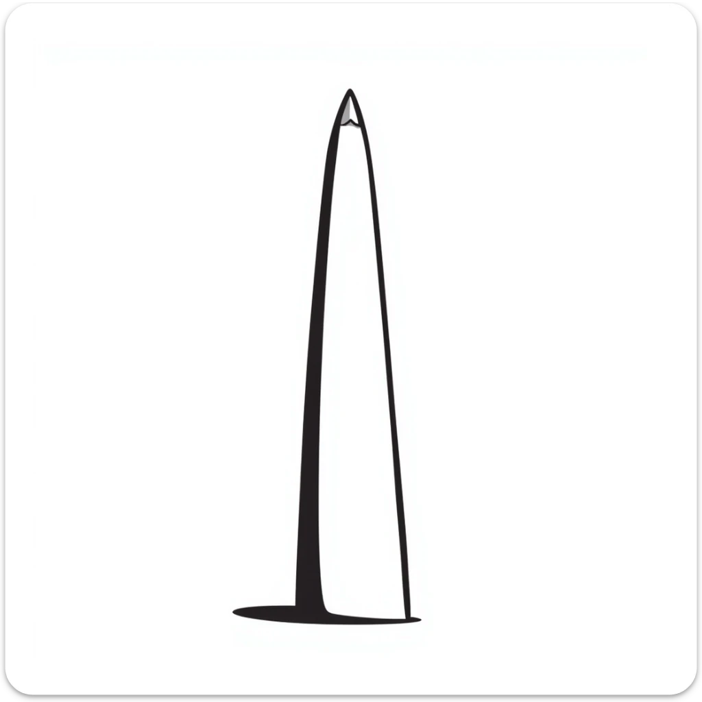 The Obelisk of Buenos Aires, a tall white stone monument with a pointed top, standing alone, iconic landmark of Argentina sticker