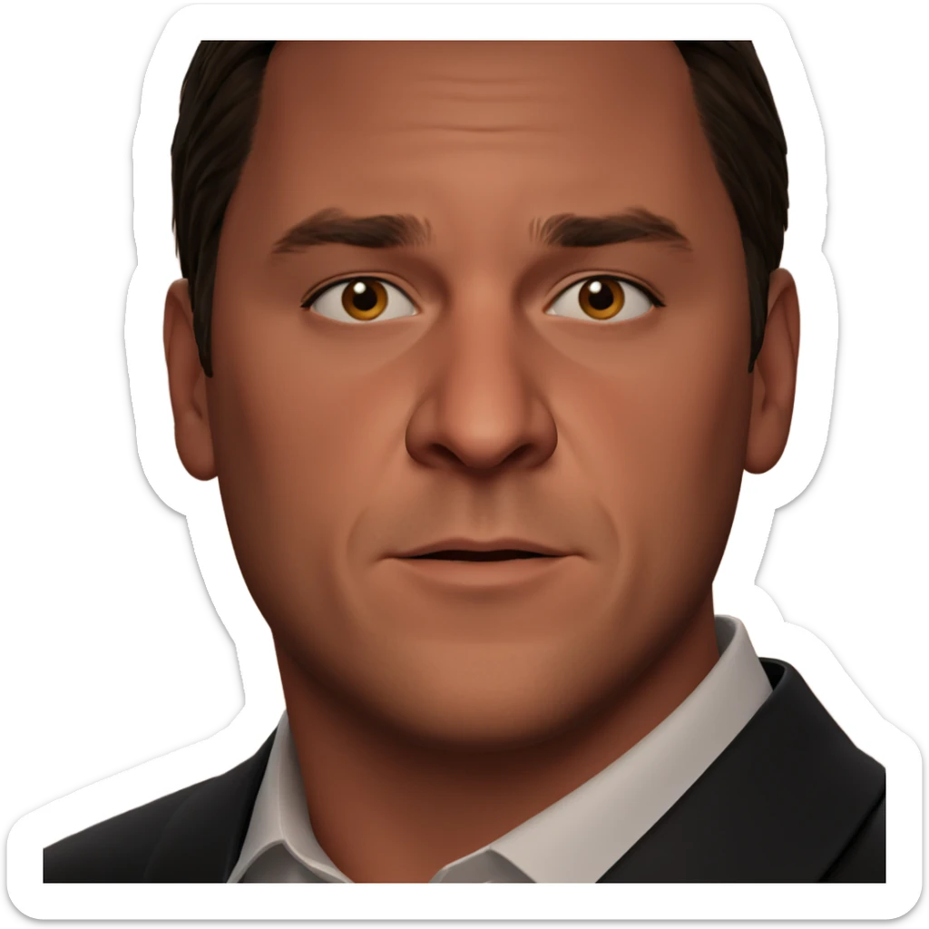 meme boy in white shirt sticker