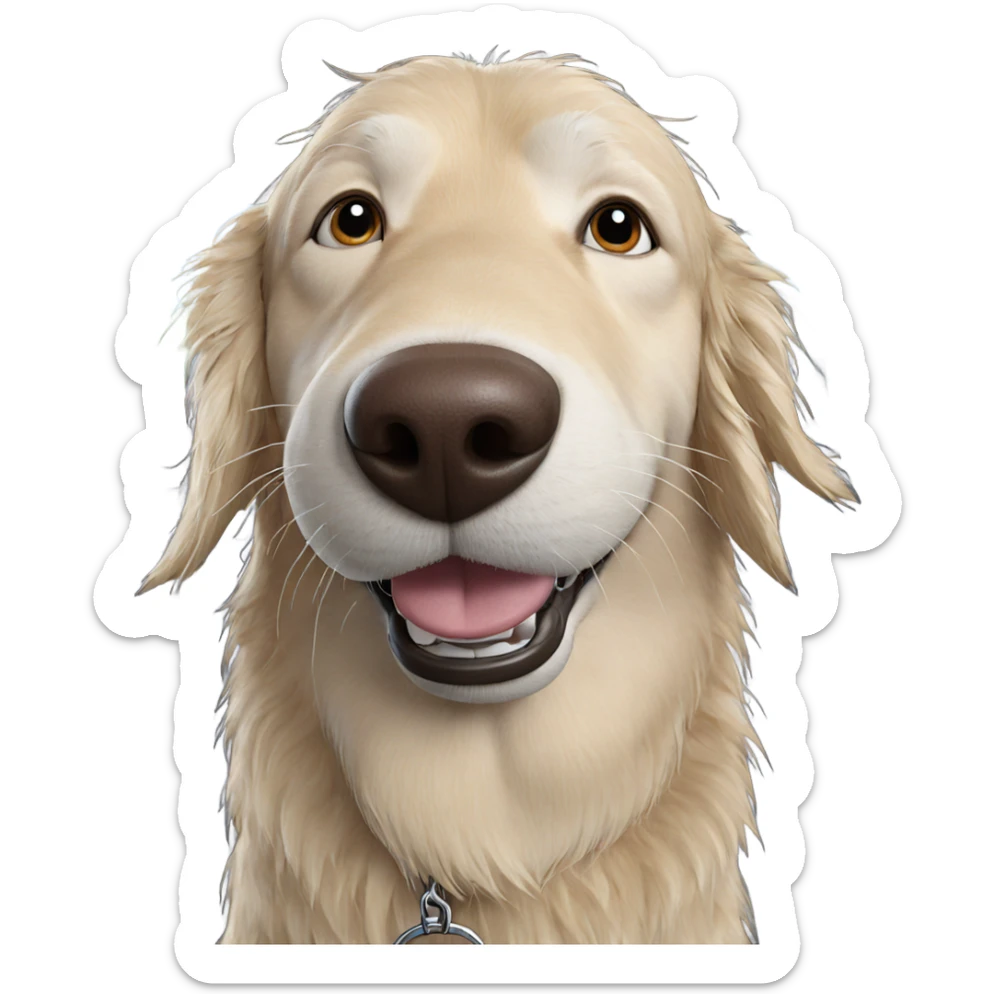 realistic dog in car interior sticker