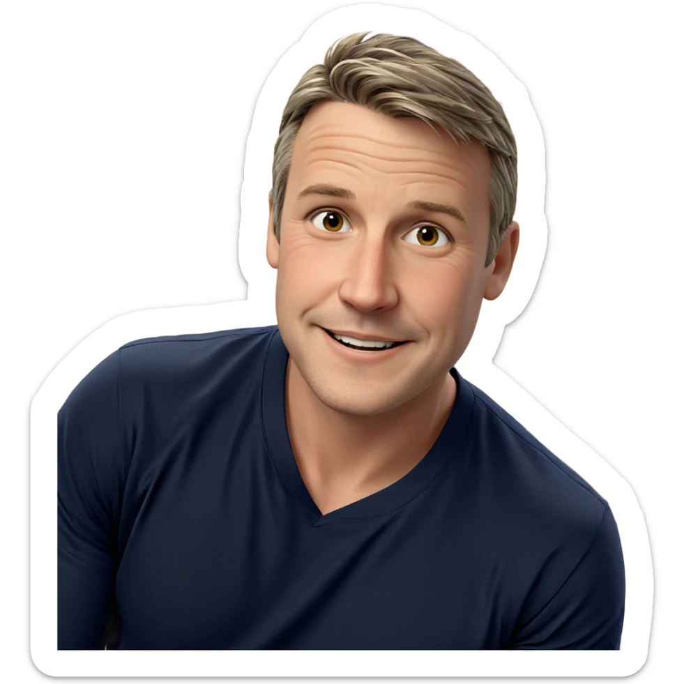 smiling boy in casual attire sticker