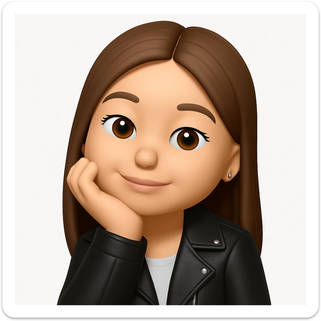 Convert this photo to a 3D emoji in Apple style, keeping the clothes as in the original image. The style should resemble Apple's emoji style with 3D characteristics. sticker
