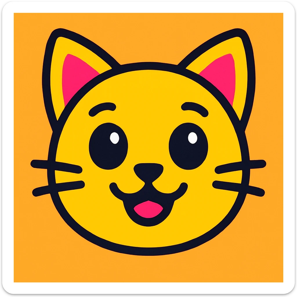 A cute cat emoji sticker