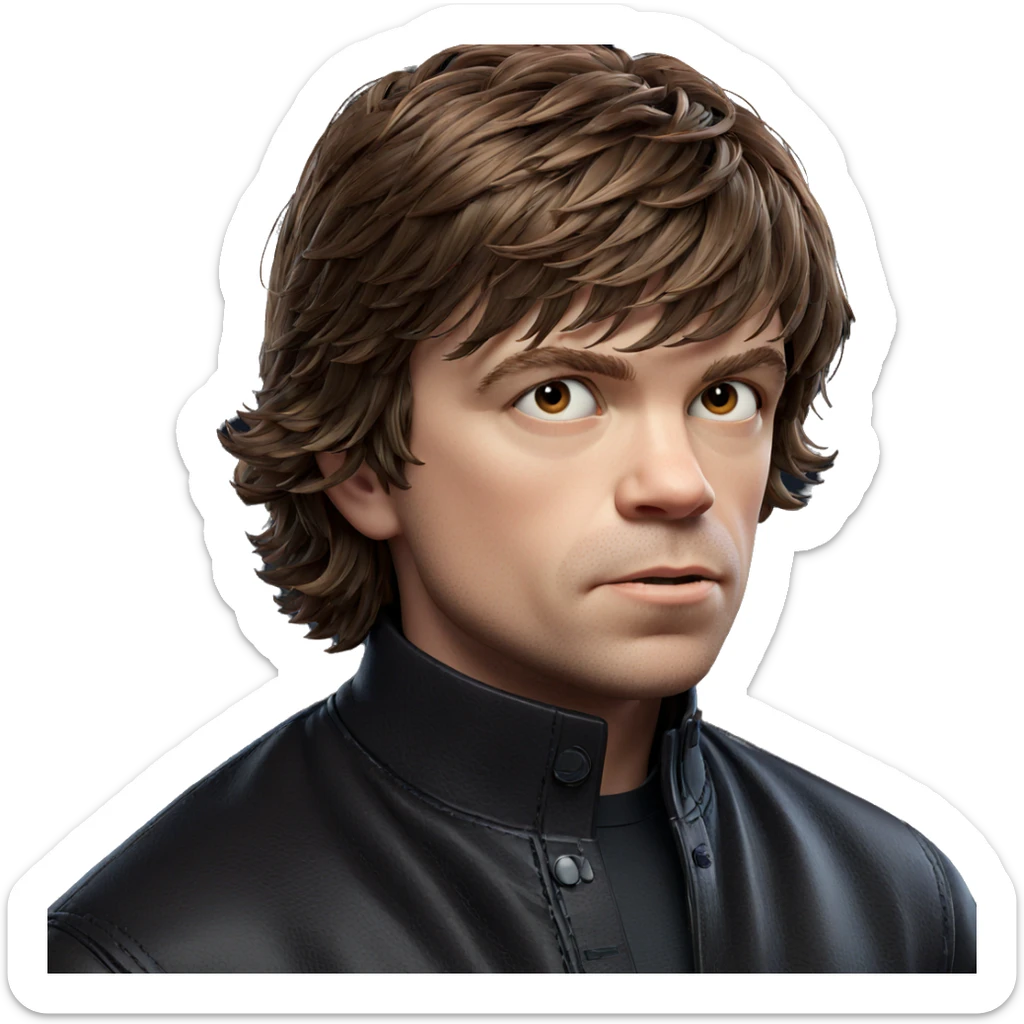 brown-haired boy portrait close-up sticker