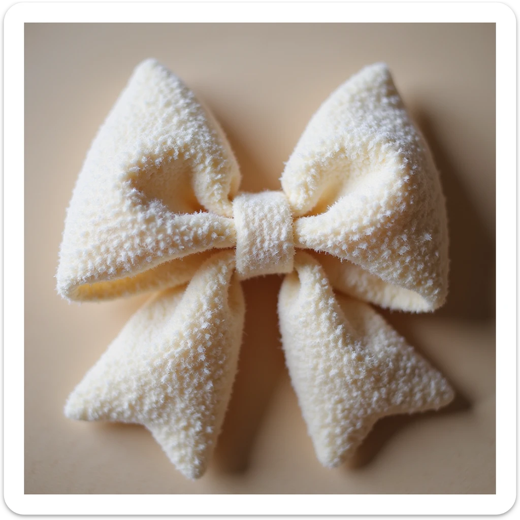 fluffy bow, realistic texture, gentle lighting sticker