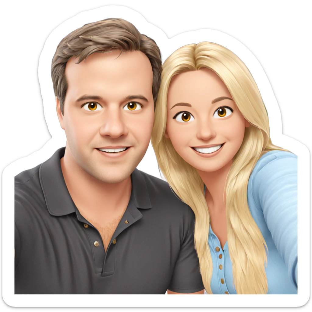 smiling selfie with friends sticker