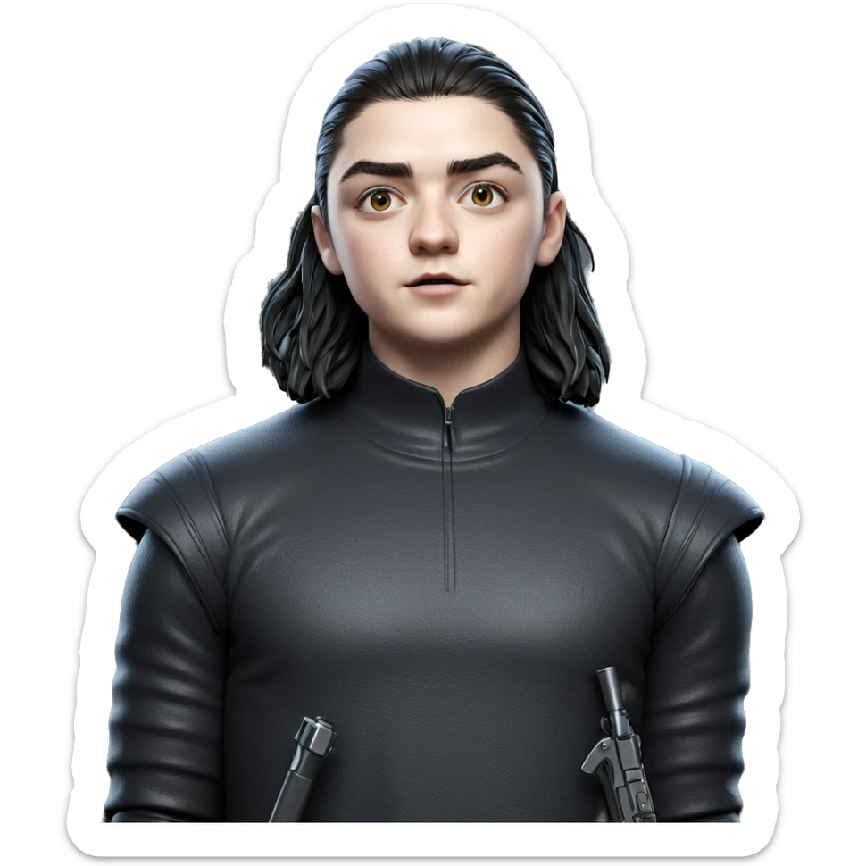 mysterious boy with weapon sticker