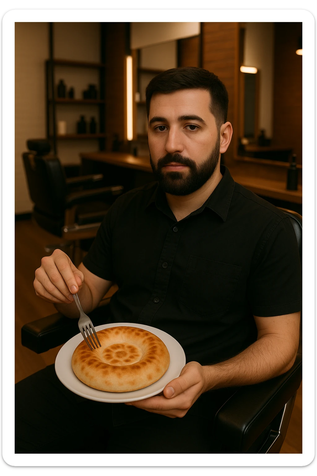 birinchidagi odamni yuziga 2 rasmdagi odamga uxshatib chizib bergin xuddu shunday non yen utirganini sticker