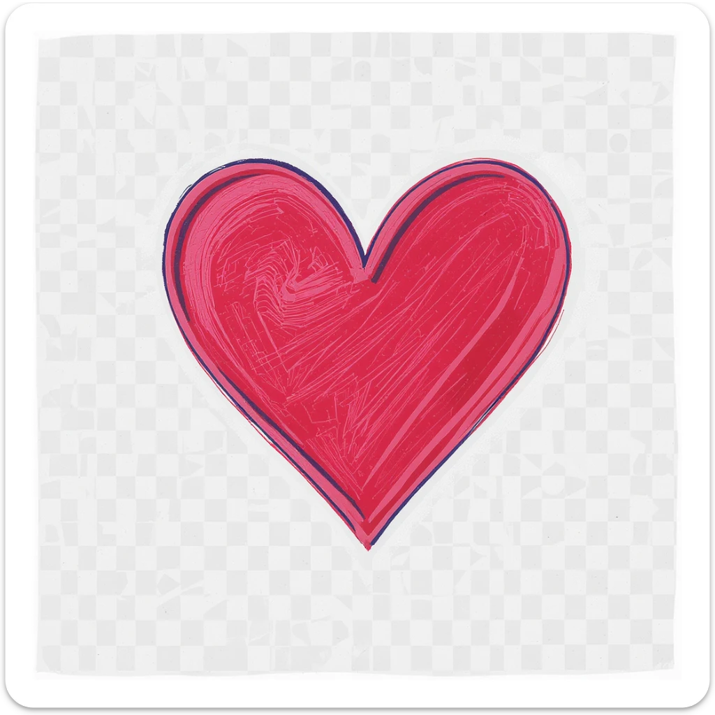 emo heart sticker
