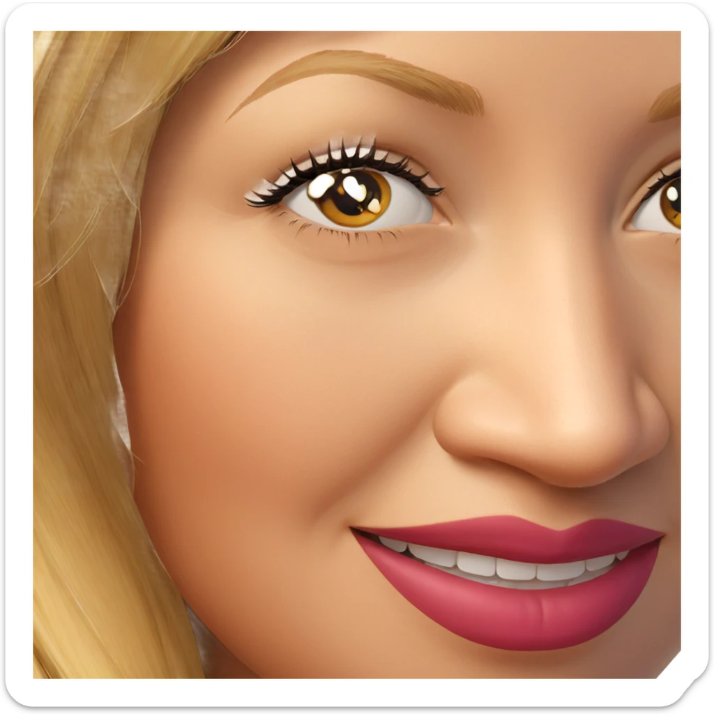 blonde girl close up portrait sticker