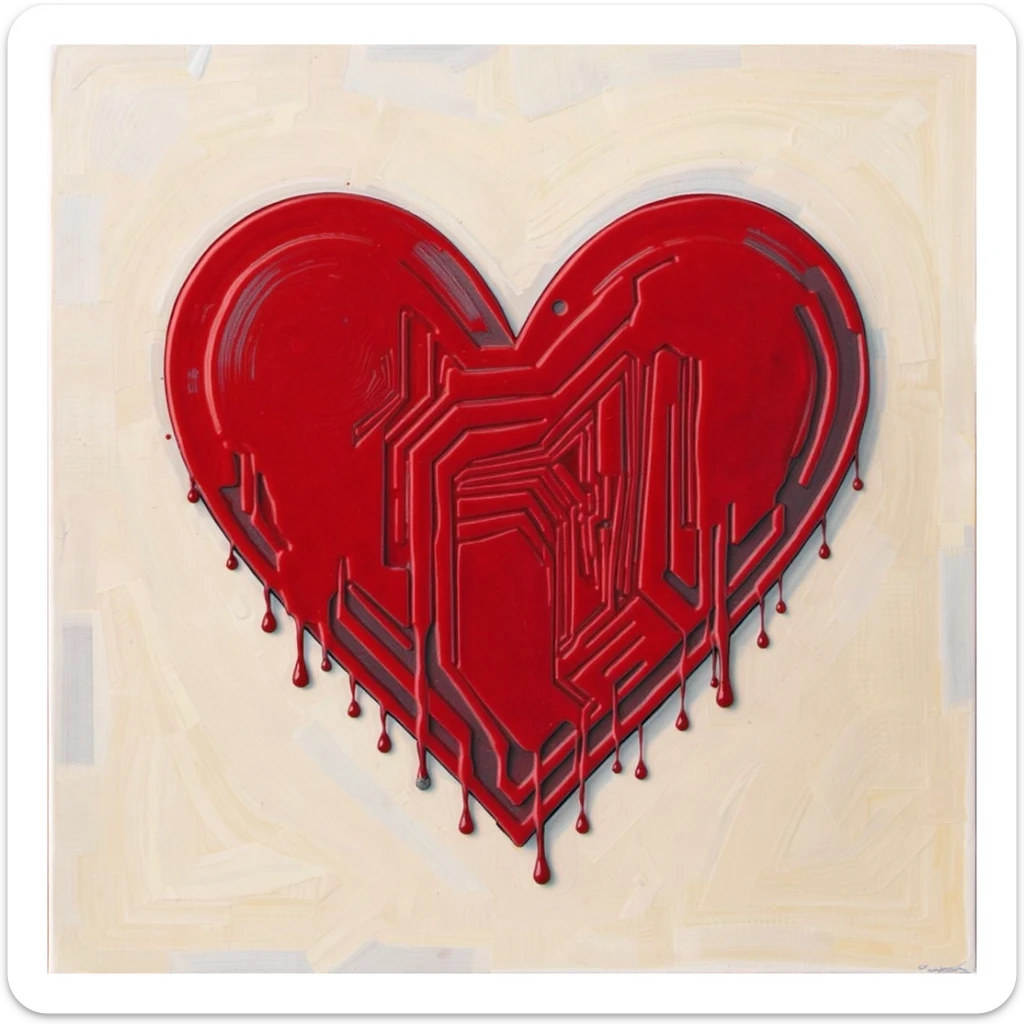 emo heart sticker
