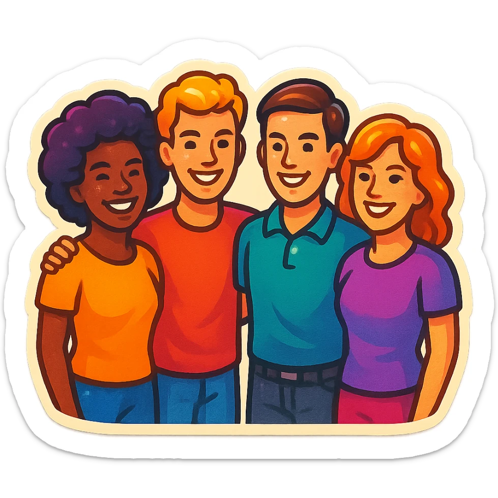 group of people sticker