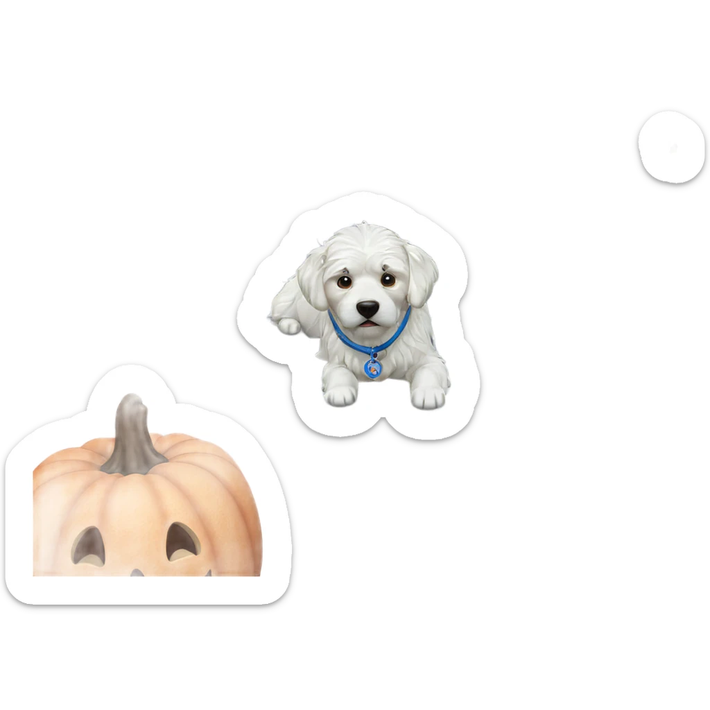 dog by halloween window sticker