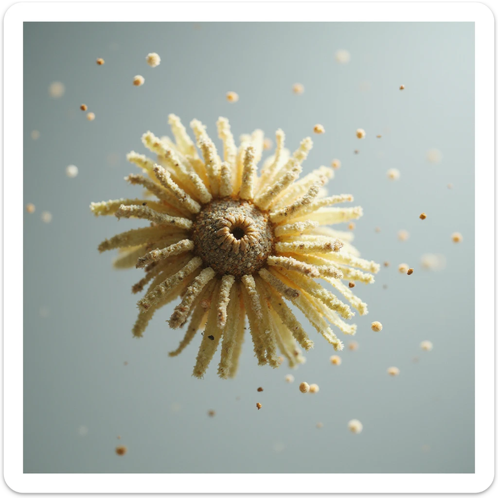 Quinoa che fluttua in aria, isolata, senza sfondo, iperrealismo 4K sticker