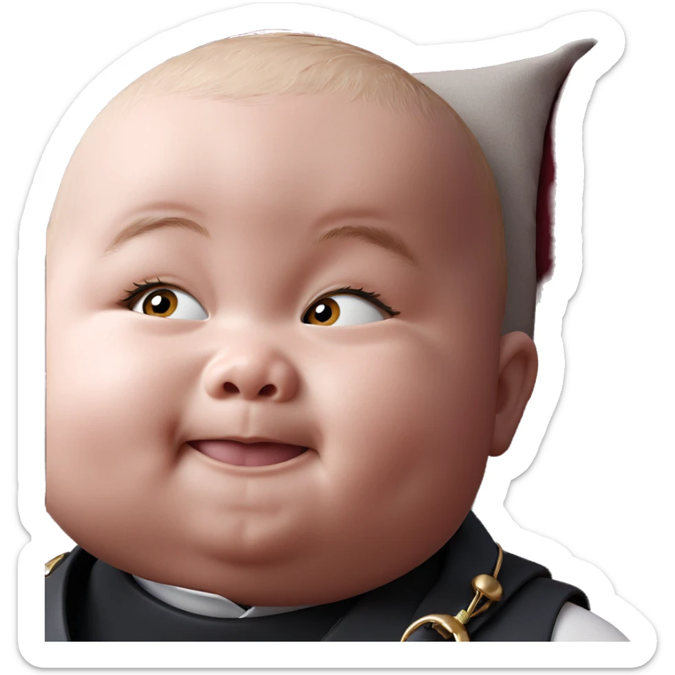 boy in a collar mystery sticker