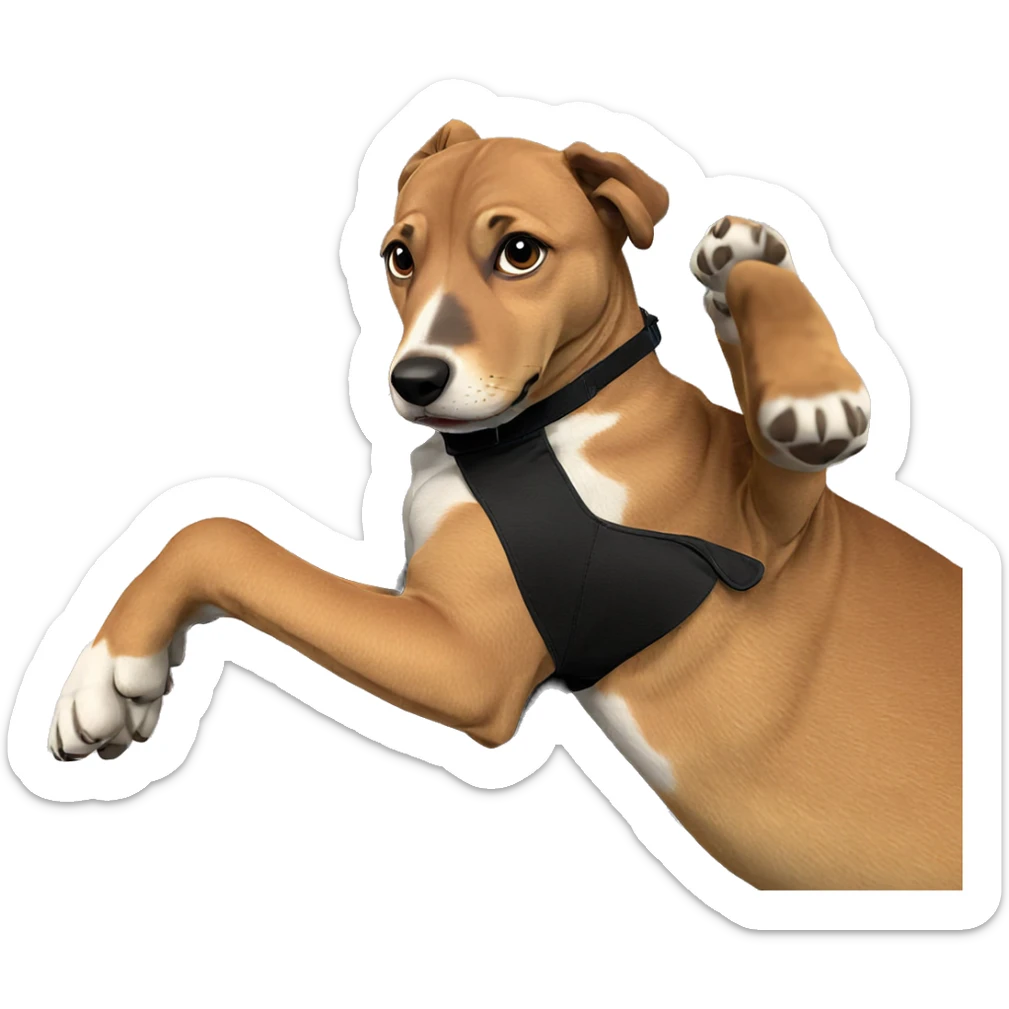 realistic dog looking at viewer sticker