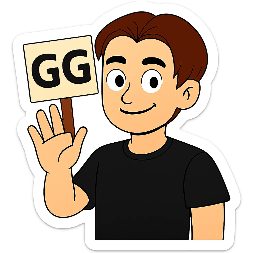 Edit the second image to have the same hairstyle and hair color as the person in the first image, and make the person hold the sign as in the first image. Keep everything else unchanged. Transparent background. sticker