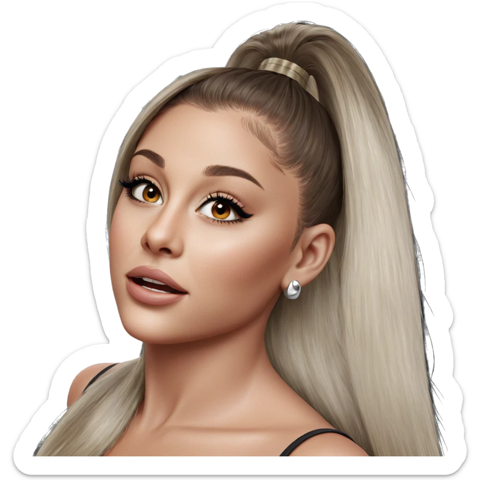 realistic portrait of girl sticker