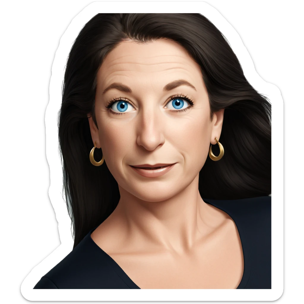 smiling girl with blue eyes sticker