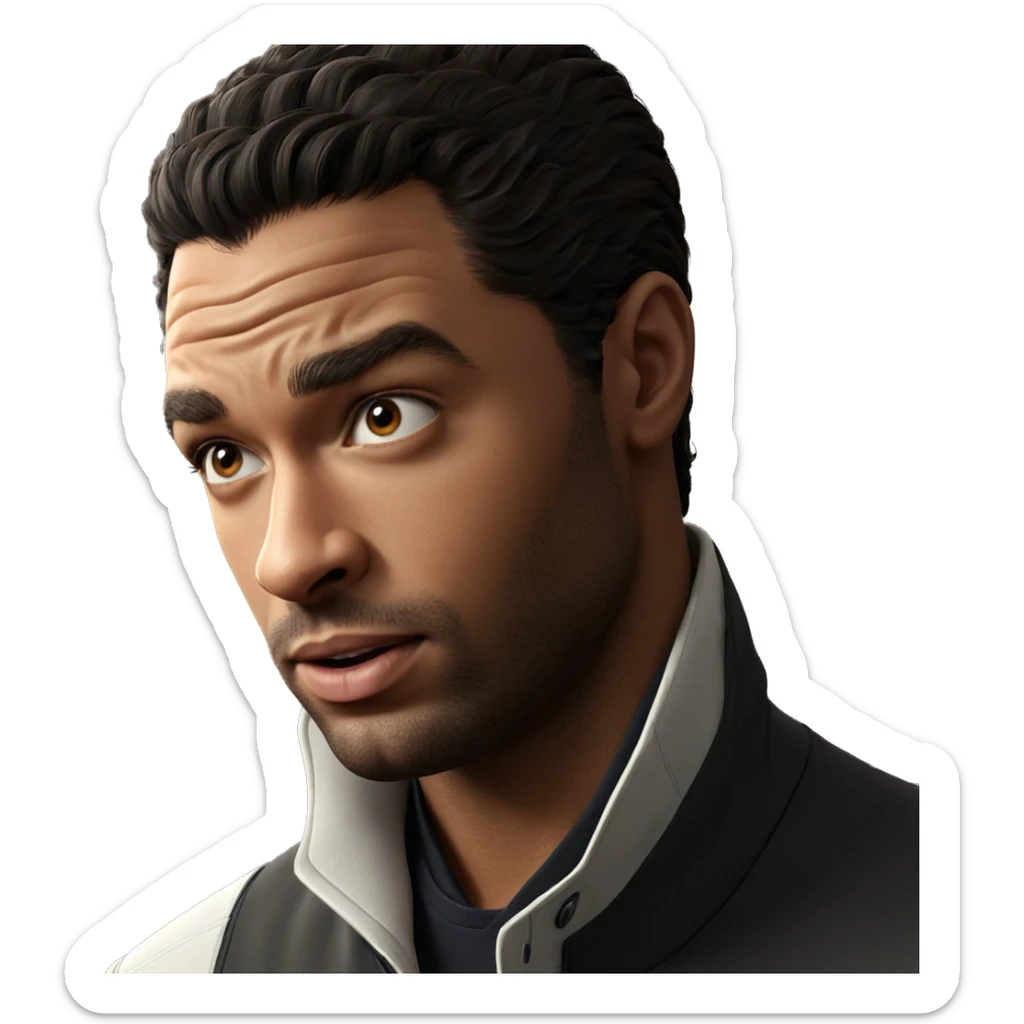 realistic portrait of a man sticker