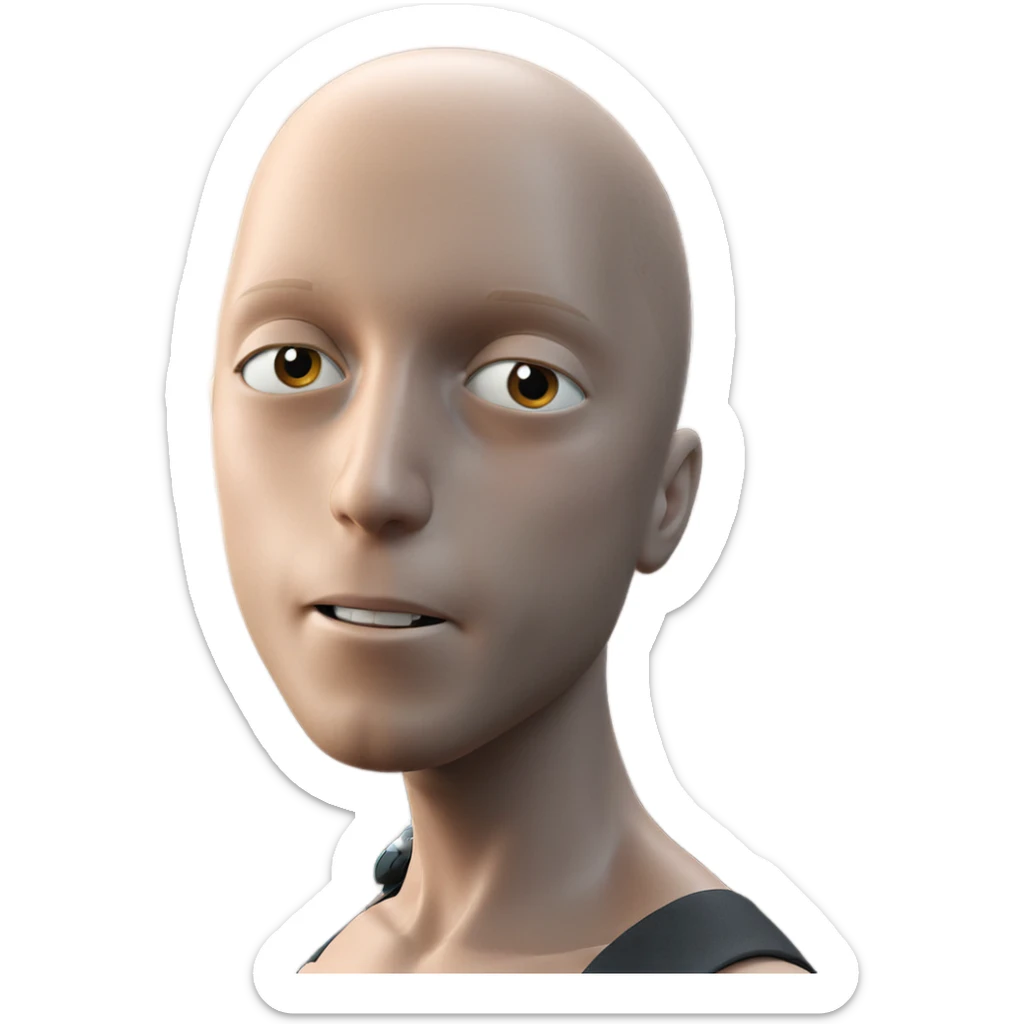 bald boy parody fun sticker