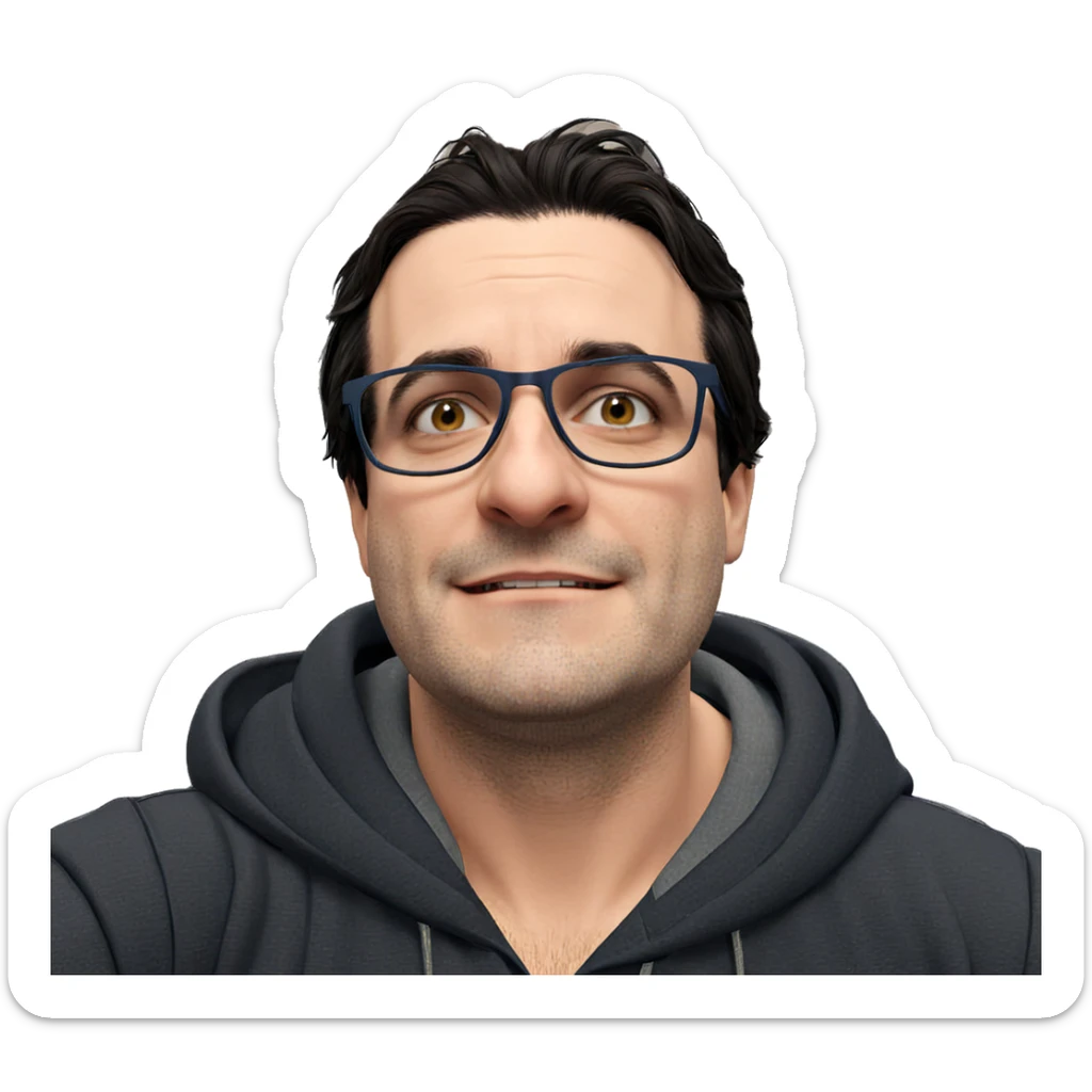 smiling boy in city street sticker