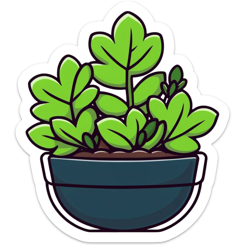 Sedum Pachyphyllum jelly bean plant succulent with thick tubular leaves sticker