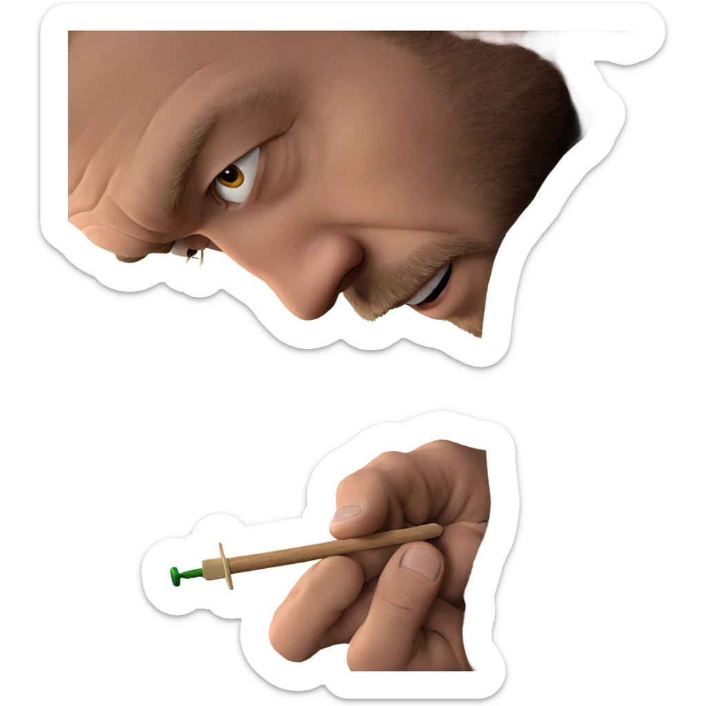 realistic portrait of a man sticker