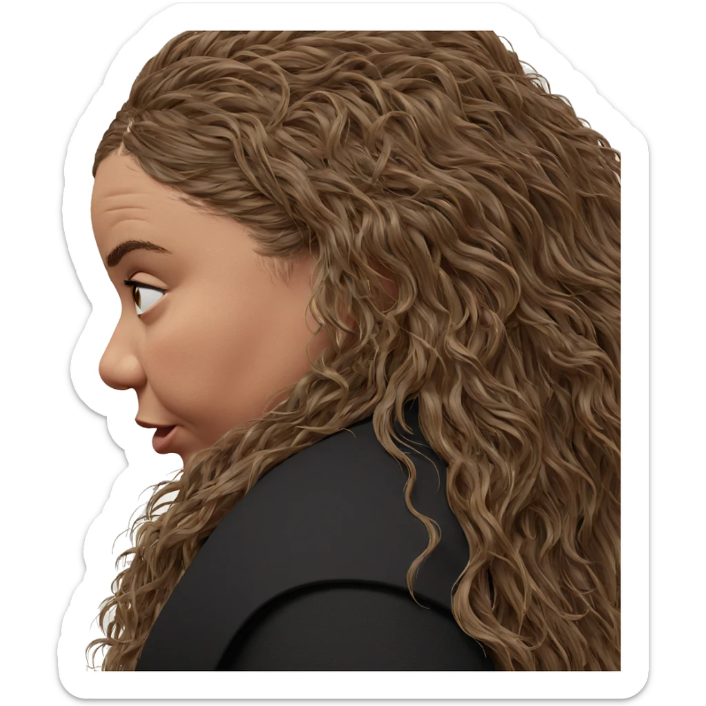 profile portrait of girl sticker