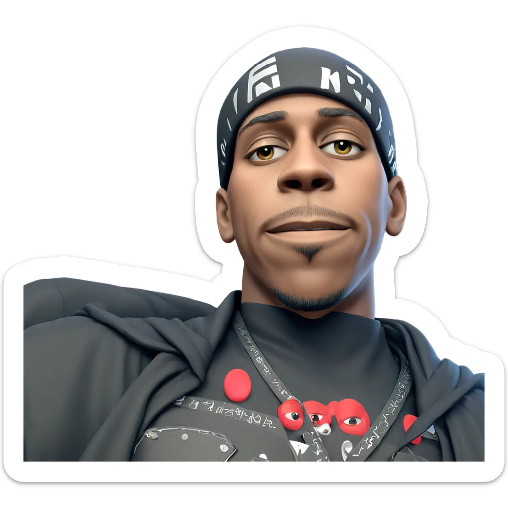 mysterious boy in black attire sticker