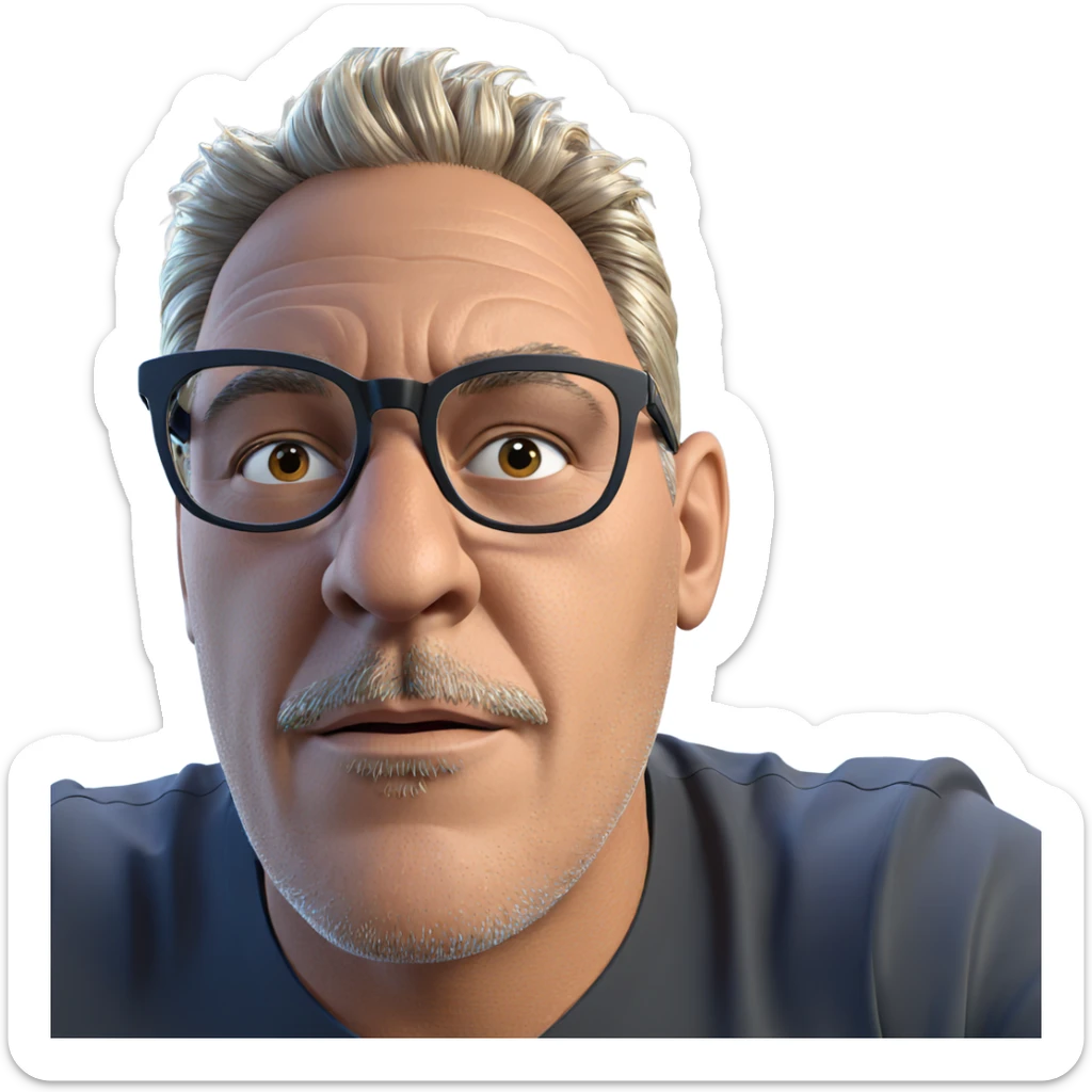 portrait of a stylish man sticker