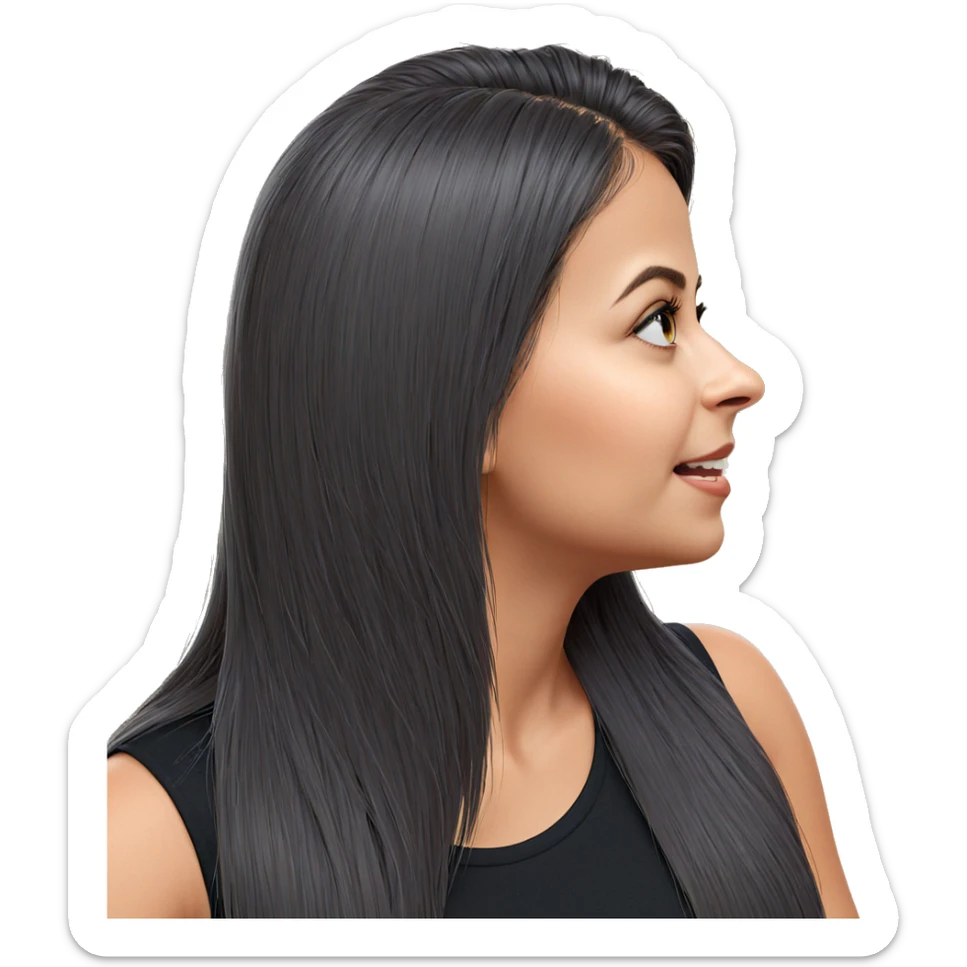 realistic portrait of girl sticker