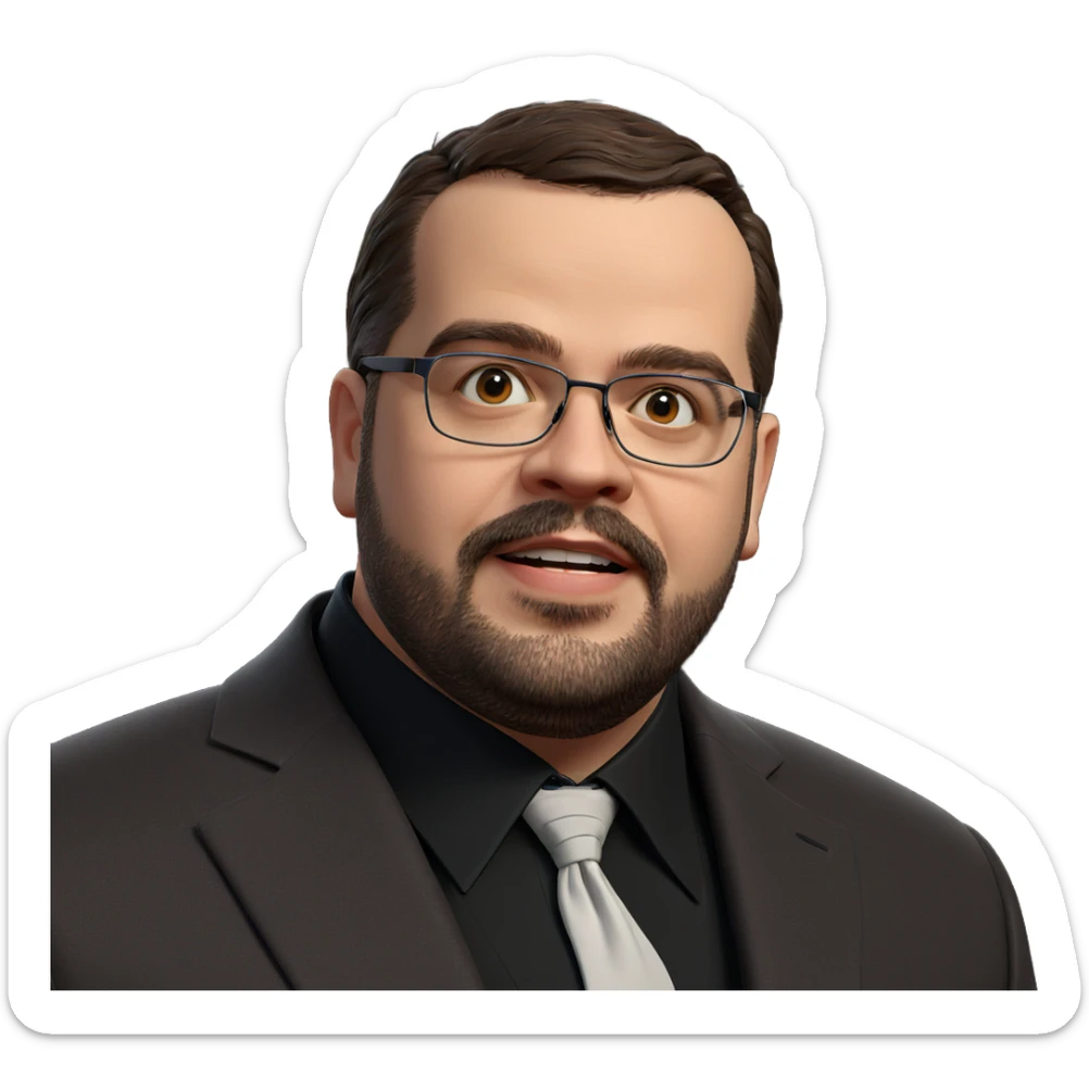 formal portrait of a man sticker