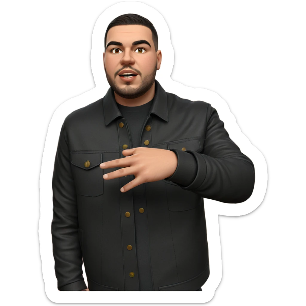 a stylish young man portrait sticker