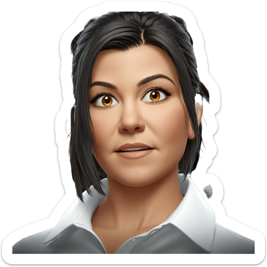 girl in white shirt sticker