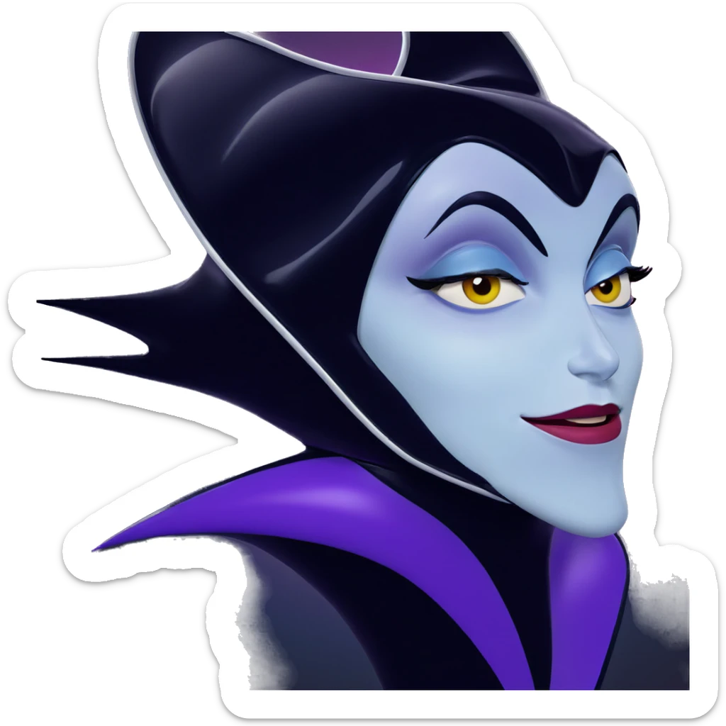 alien beauty with vibrant makeup sticker