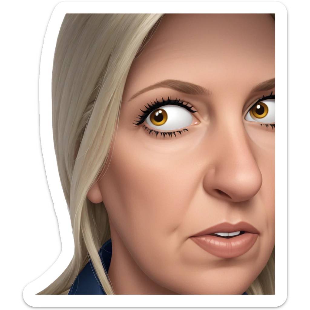 stunning blonde girl portrait sticker