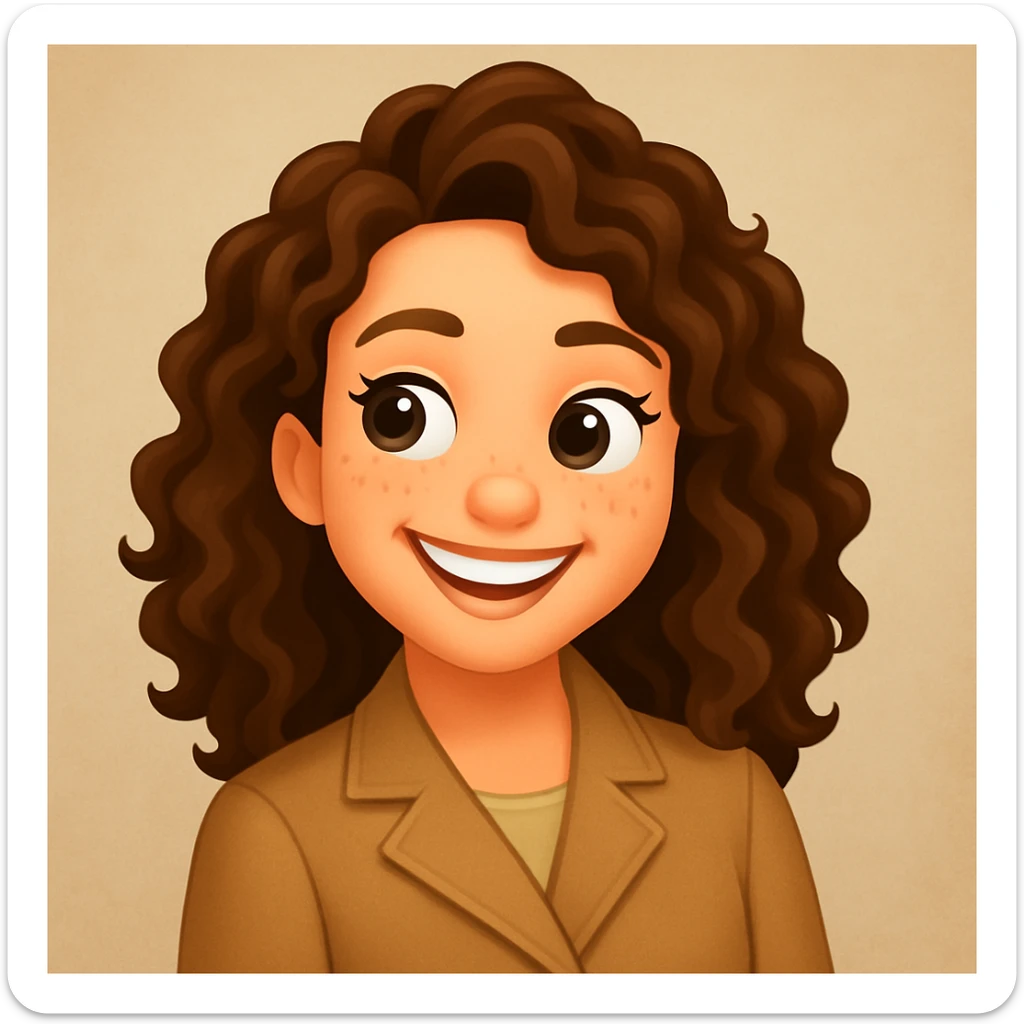 turn the second man in emoji style of the 1st image, match the facial features and match dressing style of the 2nd image, she is having open shoulders  sticker