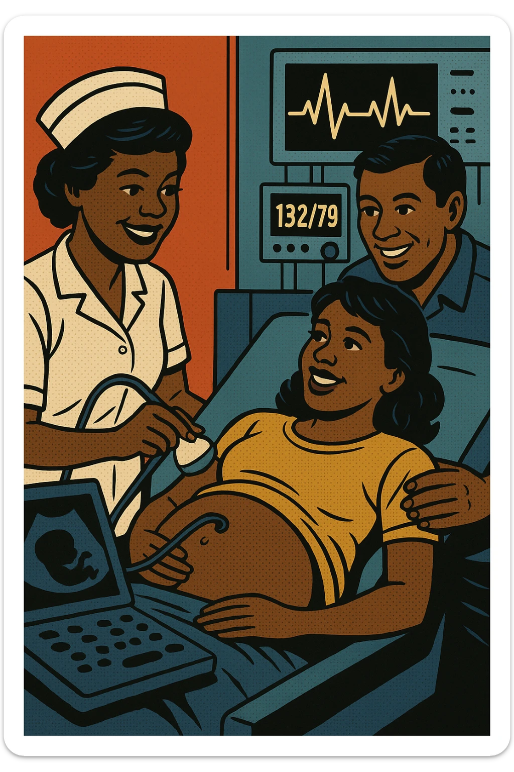 make the nurse black sticker