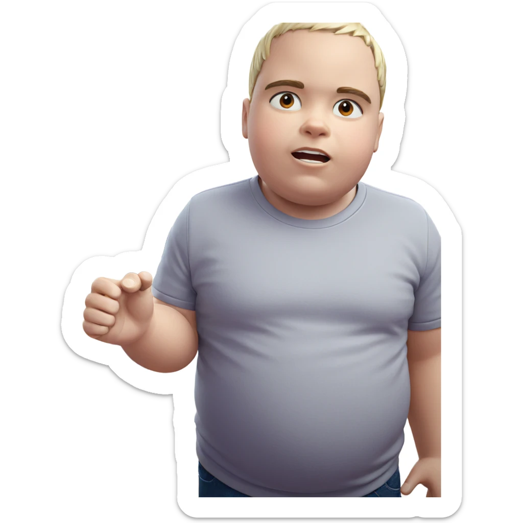 casual portrait of a boy sticker