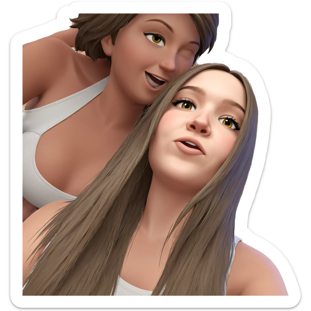 intimate moment between friends sticker