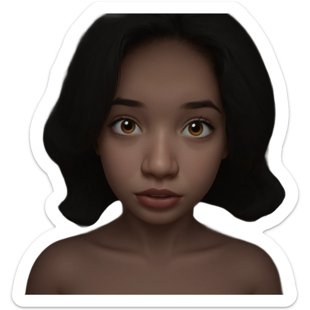 realistic portrait of girl sticker