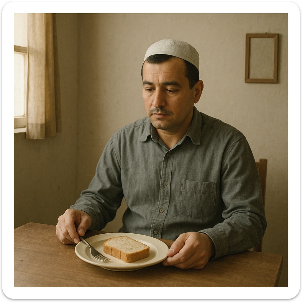 sartarosh xona bunaqa zur darajada bulmasin keyin shunchaki tarelka v vilka ushlab utirsin tarelkada esa faqat non bulsin kayfiyati xam urtacha bulsin xursan bob ketmasin sticker