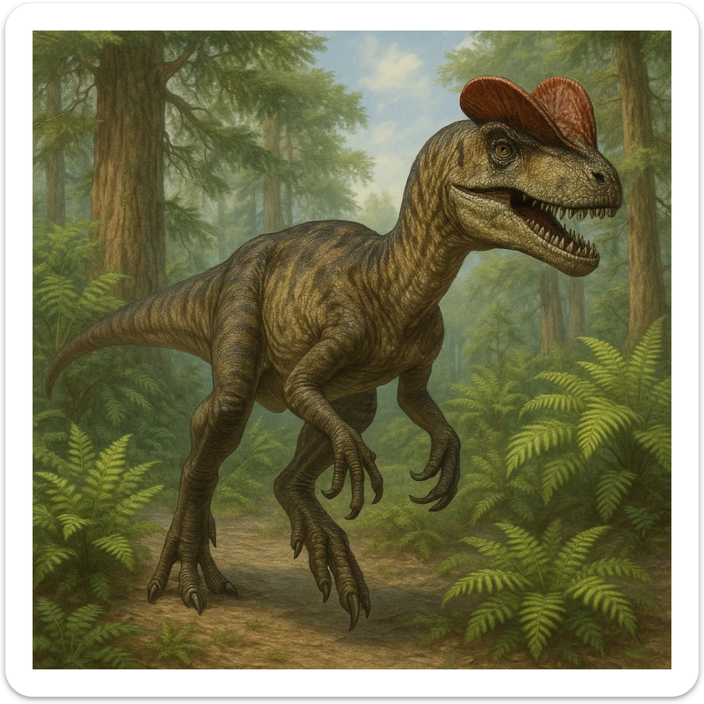 Dilophosaurus sticker