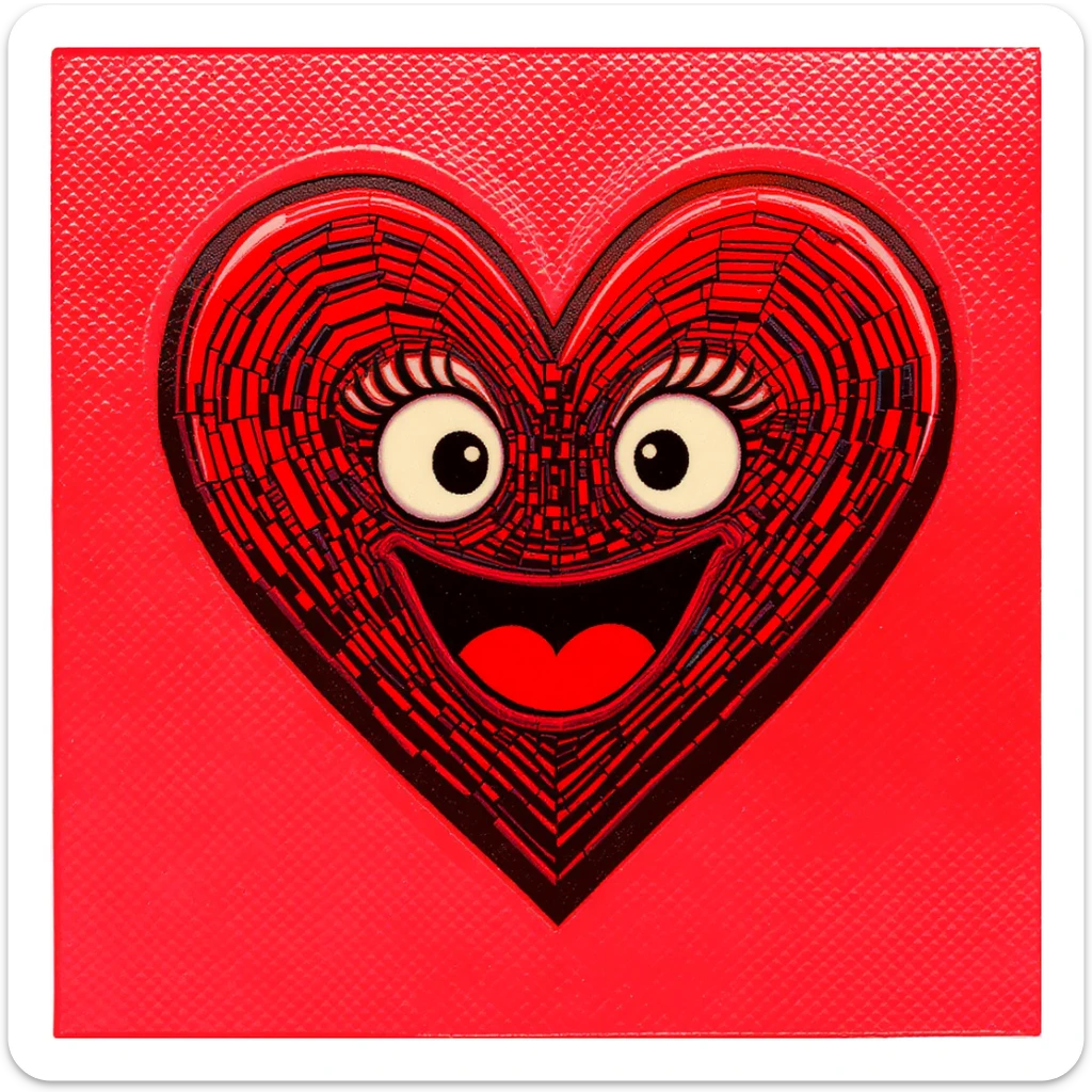 emo heart sticker