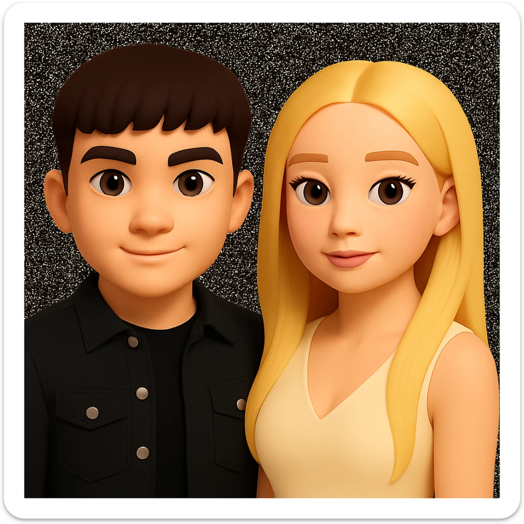 Slightly increase the volume of the upper body of the girl and slightly rotate her to face forward, preserving the style of the original image. sticker