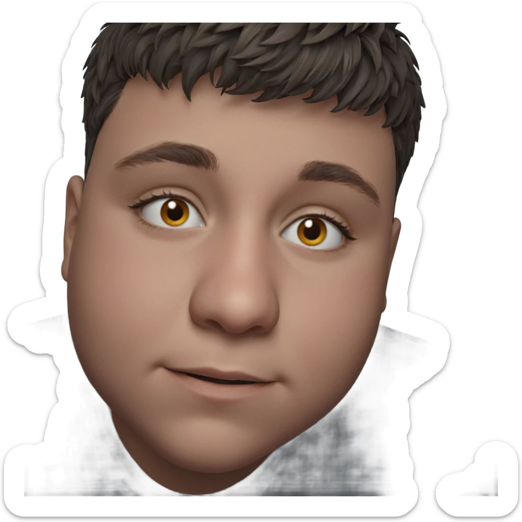 smiling boy portrait border sticker