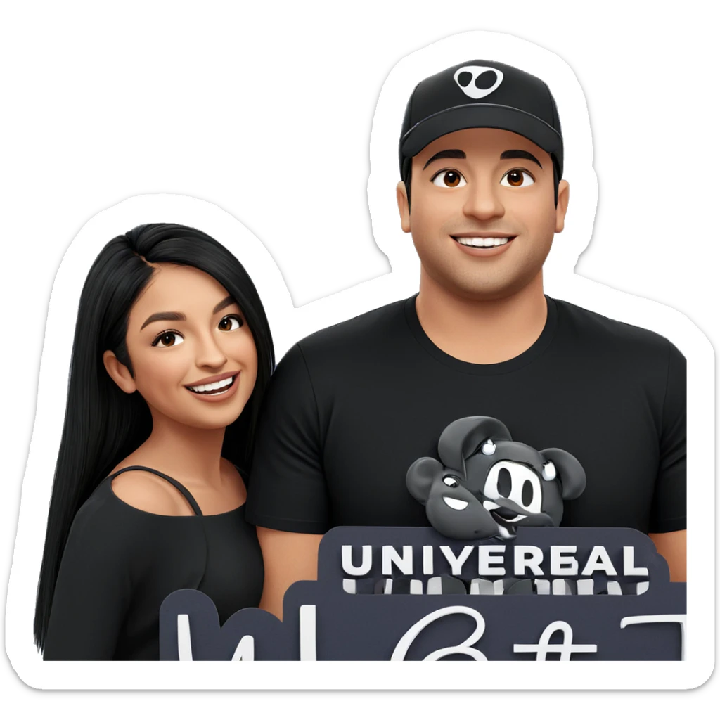 smiling girl and boy together sticker